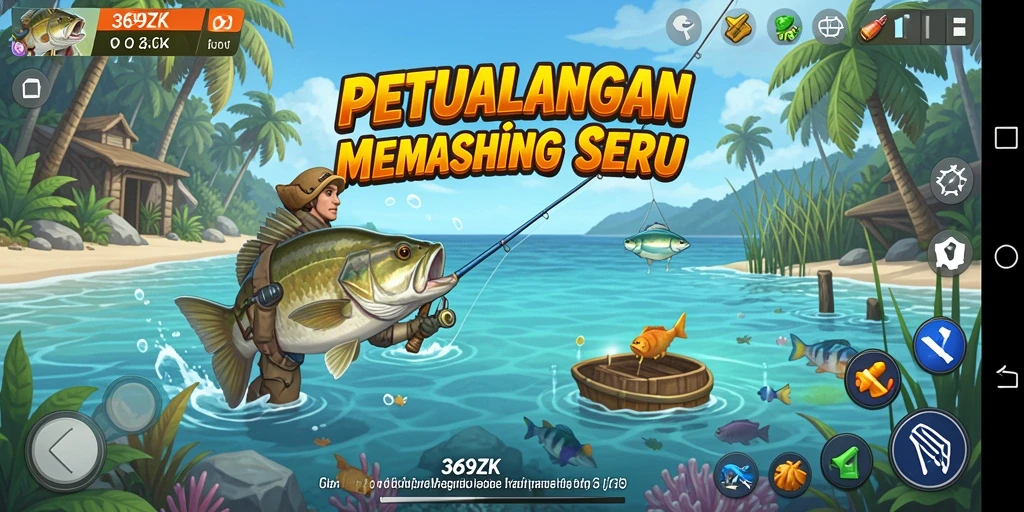 Screenshot menampilkan gameplay <strong>369ZK</strong> dengan suasana memancing yang mendebarkan.