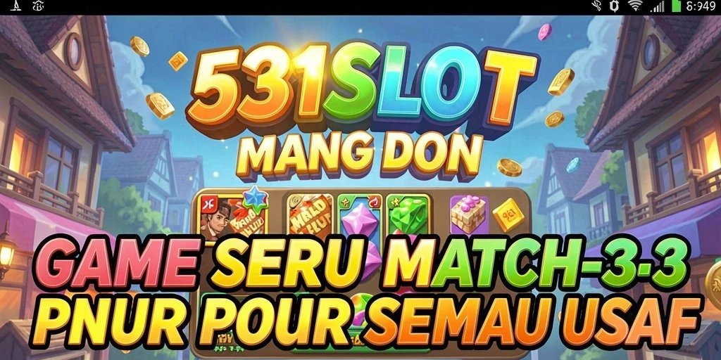 Tampilan gameplay seru di 531SLOT saat mencocokkan simbol.