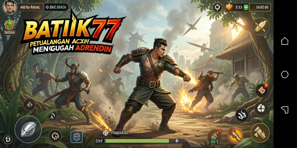Tampilan aksi seru dari gameplay BATIK77 yang menantang.