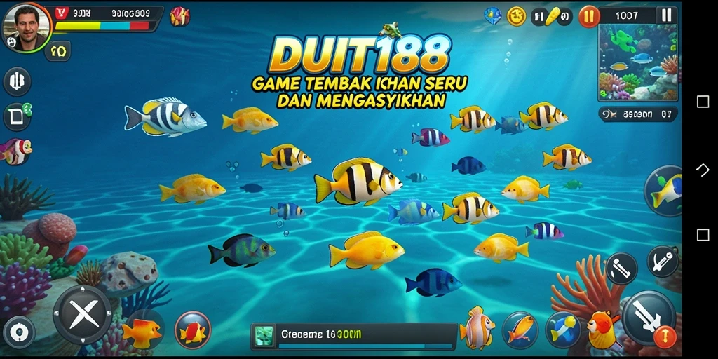 Tampilan gameplay menegangkan dalam game Tembak Ikan DUIT188.