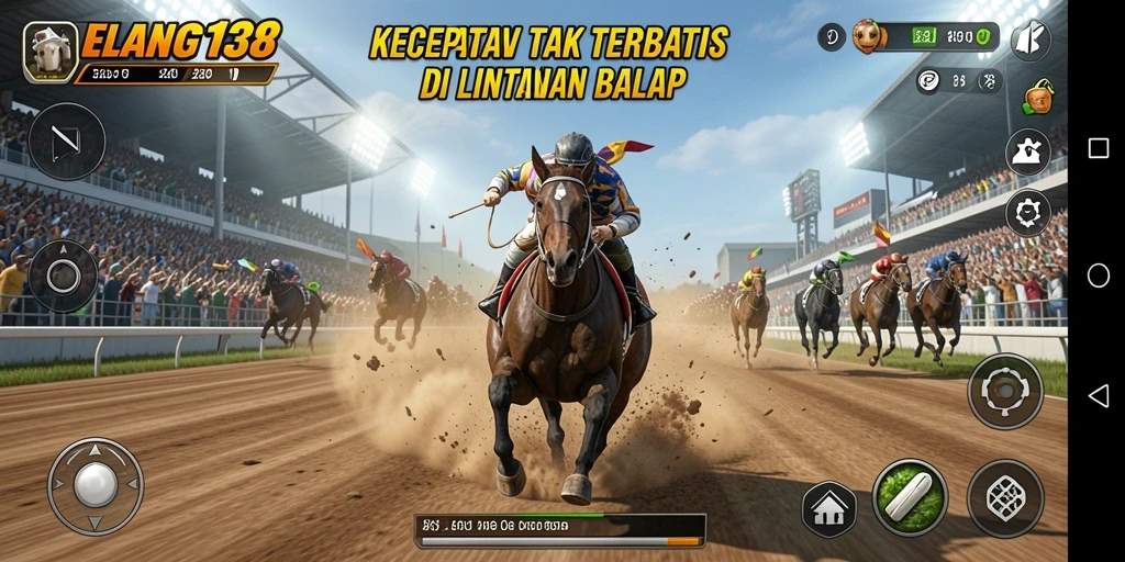 Tampilan gameplay balap motor yang mendebarkan di ELANG138.