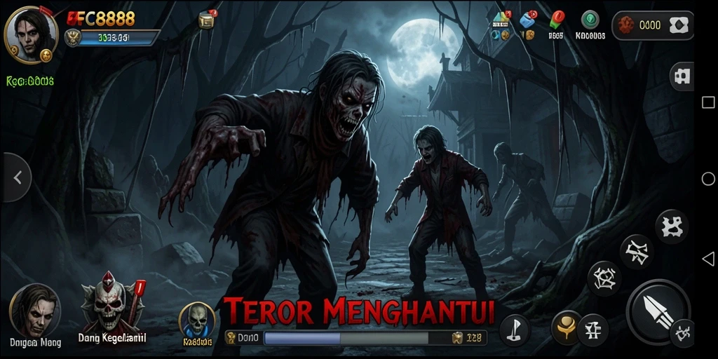 Tampilan gameplay FC888 yang menegangkan dan mencekam.