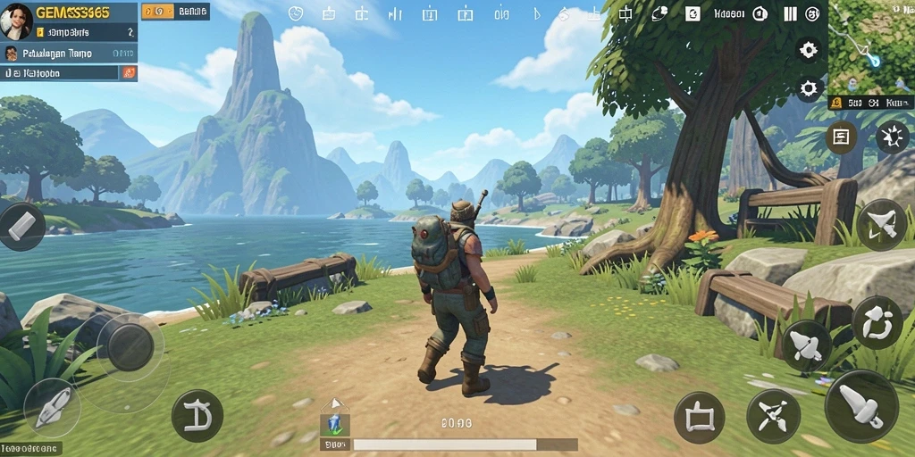 Tampilan gameplay yang menakjubkan dalam dunia terbuka GEMS365.