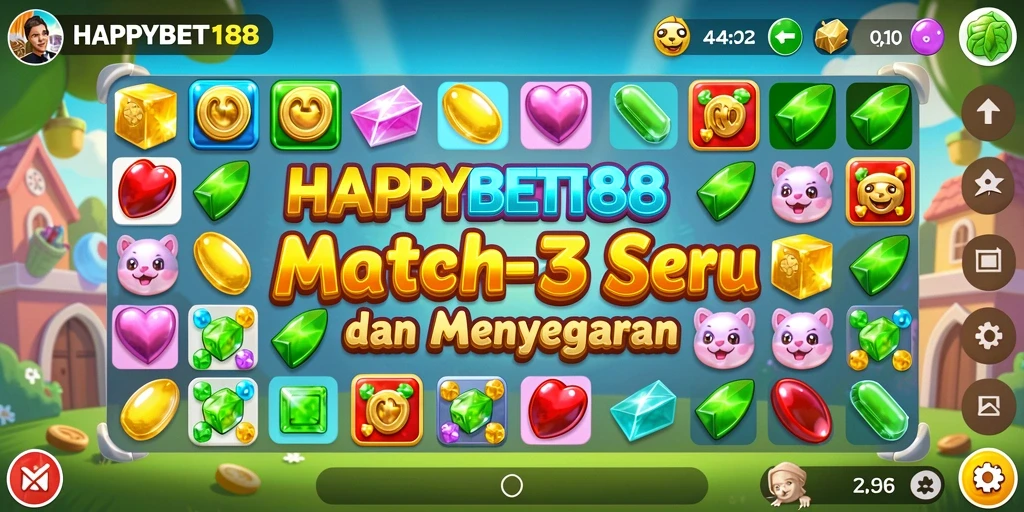 Gameplay seru dan menantang dari MATCH-3 di HAPPYBET188.