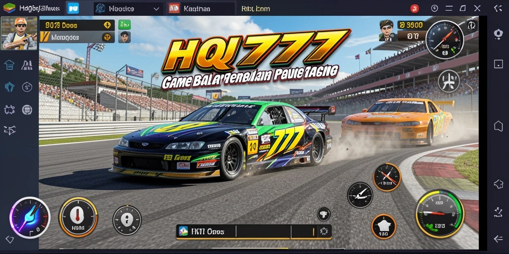 Tampilan gameplay Racing yang intens dan mendebarkan di HQ777.