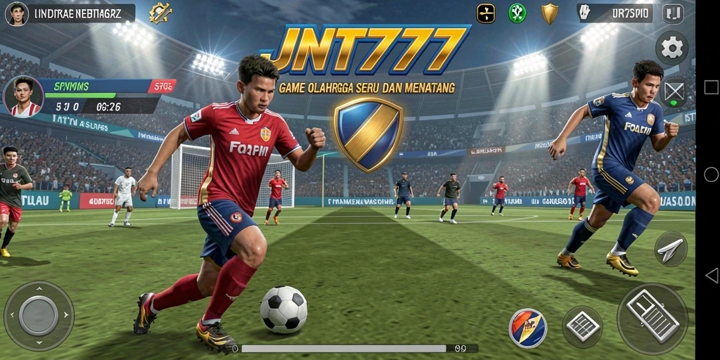 Tampilan gameplay JNT777 yang mendebarkan dan penuh aksi olahraga.