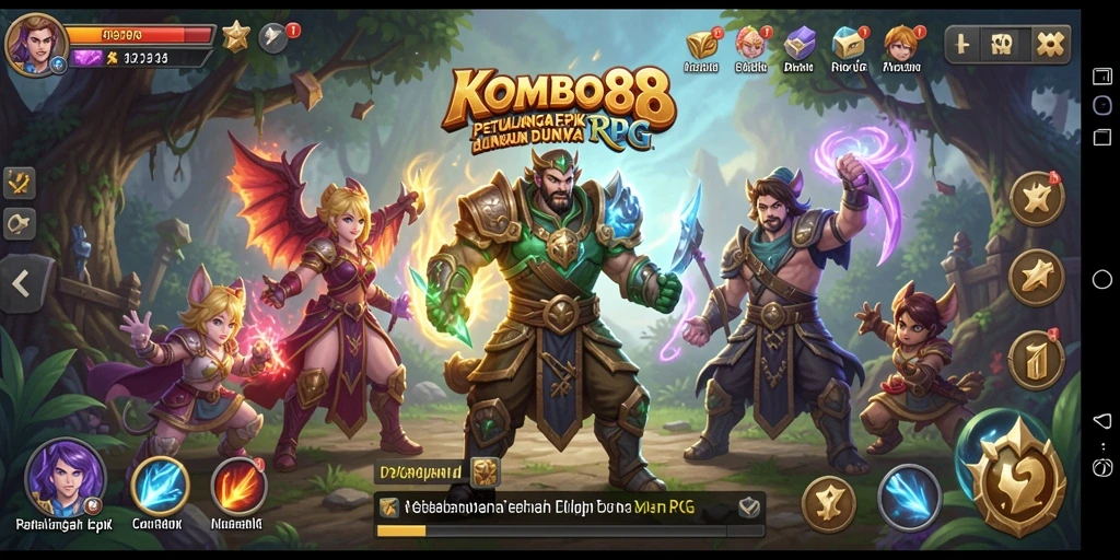 Tangkapan layar menunjukkan aksi pertarungan epik dalam KOMBO88.
