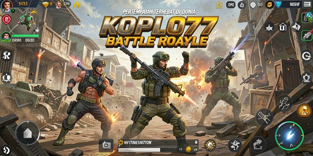Screenshot gameplay KOPLO77 menampilkan aksi pertempuran yang seru dan mendebarkan.