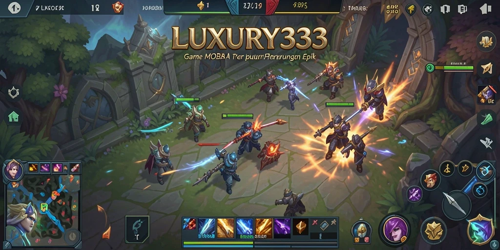 Screenshot gameplay LUXURY333 menampilkan pertempuran tim yang seru.