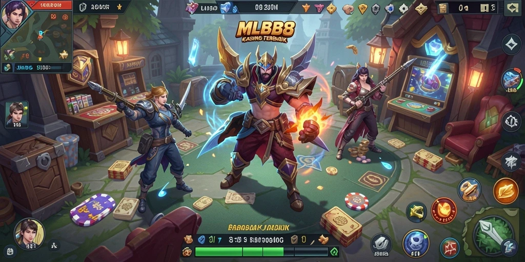 Tampilan gameplay menarik di MLBB8 dengan berbagai pilihan permainan Kasino.