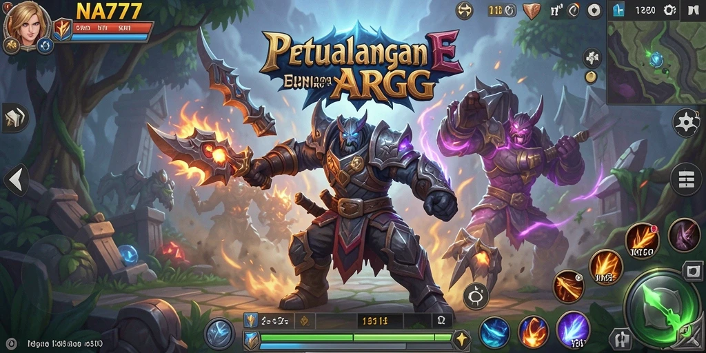 Tampilan gameplay ARPG yang menakjubkan dalam NA777.
