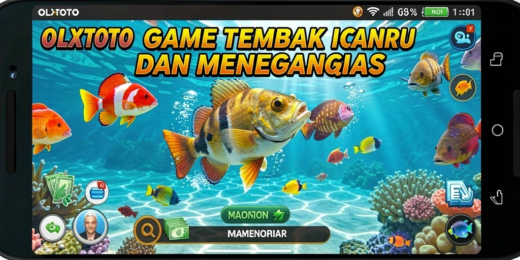 Screenshot OLXTOTO menampilkan aksi seru dalam Tembak Ikan.