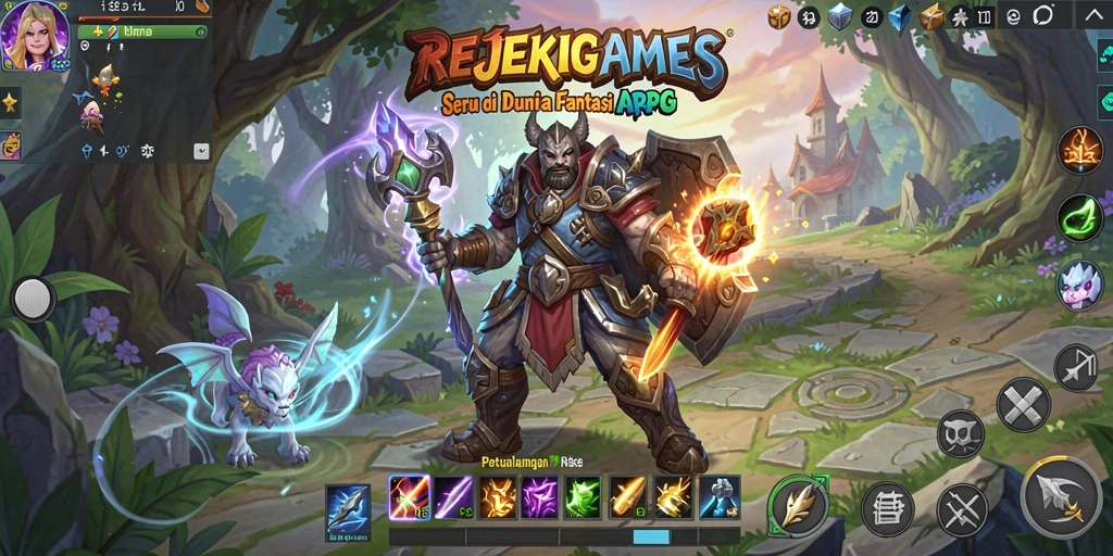 Tampilan gameplay seru dalam petualangan ARPG yang mendebarkan.