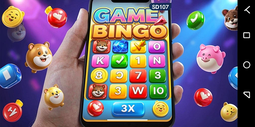 Screenshot gameplay Bingo yang menyenangkan dan interaktif.