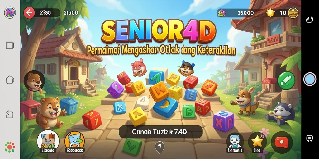 Tampak gameplay menawan dari SENIOR4D dengan teka-teki yang menantang.