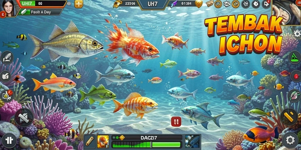 Tangkapan layar UH77 yang menampilkan aksi seru tembak ikan.