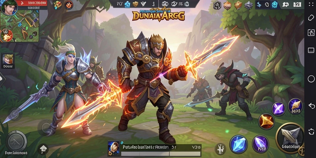 Tangkapan layar gameplay V21 dengan aksi pertarungan yang mendebarkan.